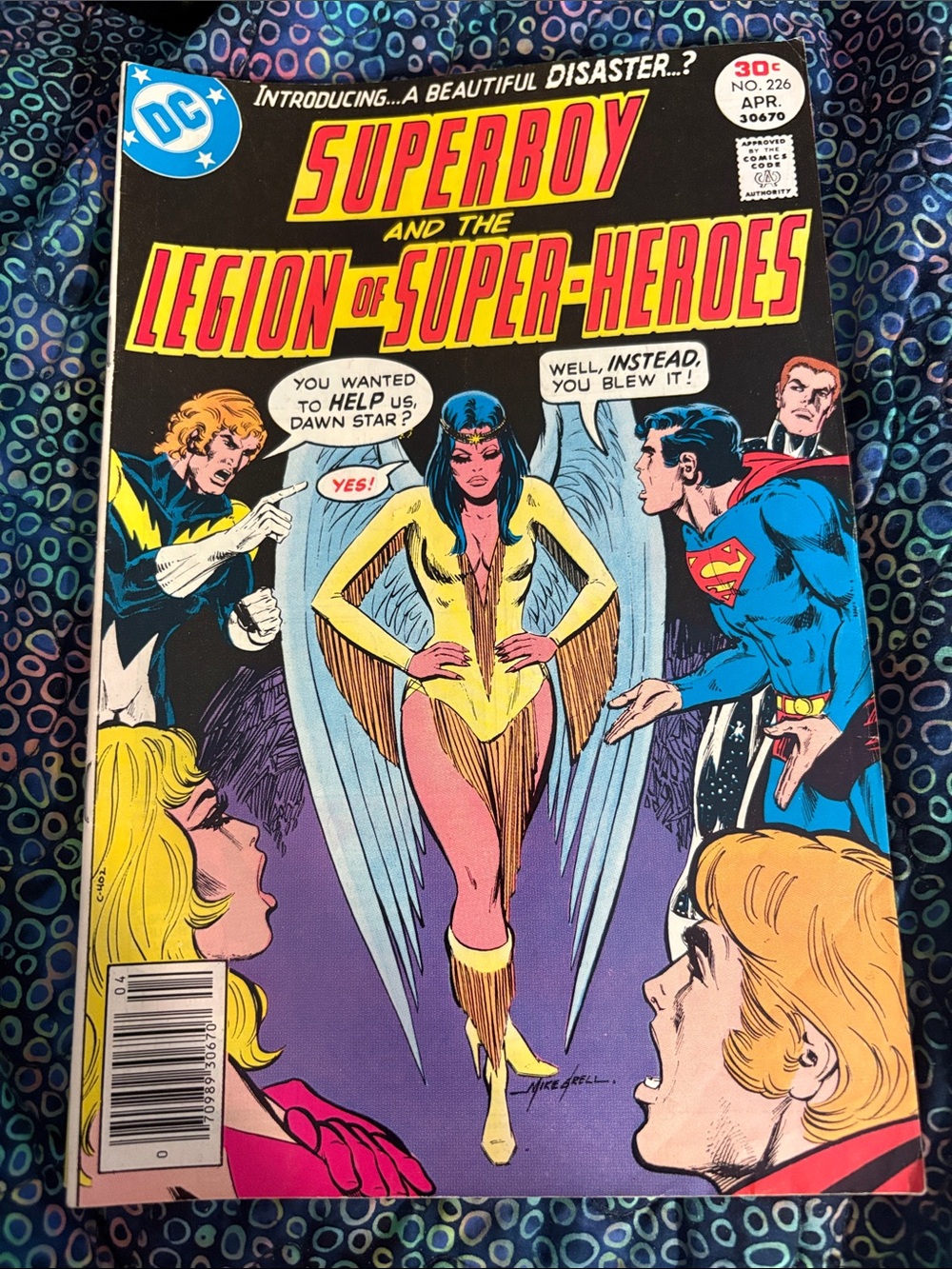 Superboy and the Legion of Super-Heroes Comic Cover Jacket - Yellow